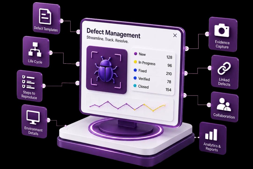 FireFlink test management dashboard illustration